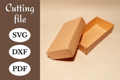 template for metal box and lid|rectangle box template with lid.